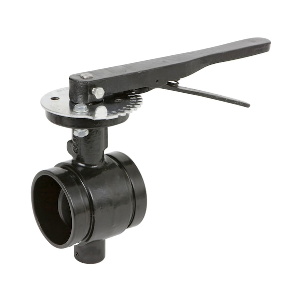 Usa Industrials Grooved Pipe Fitting - Ductile Iron Black Epoxy-Coated - Butterfly - 8 Grooved End ZUSA-VLV-221 - main